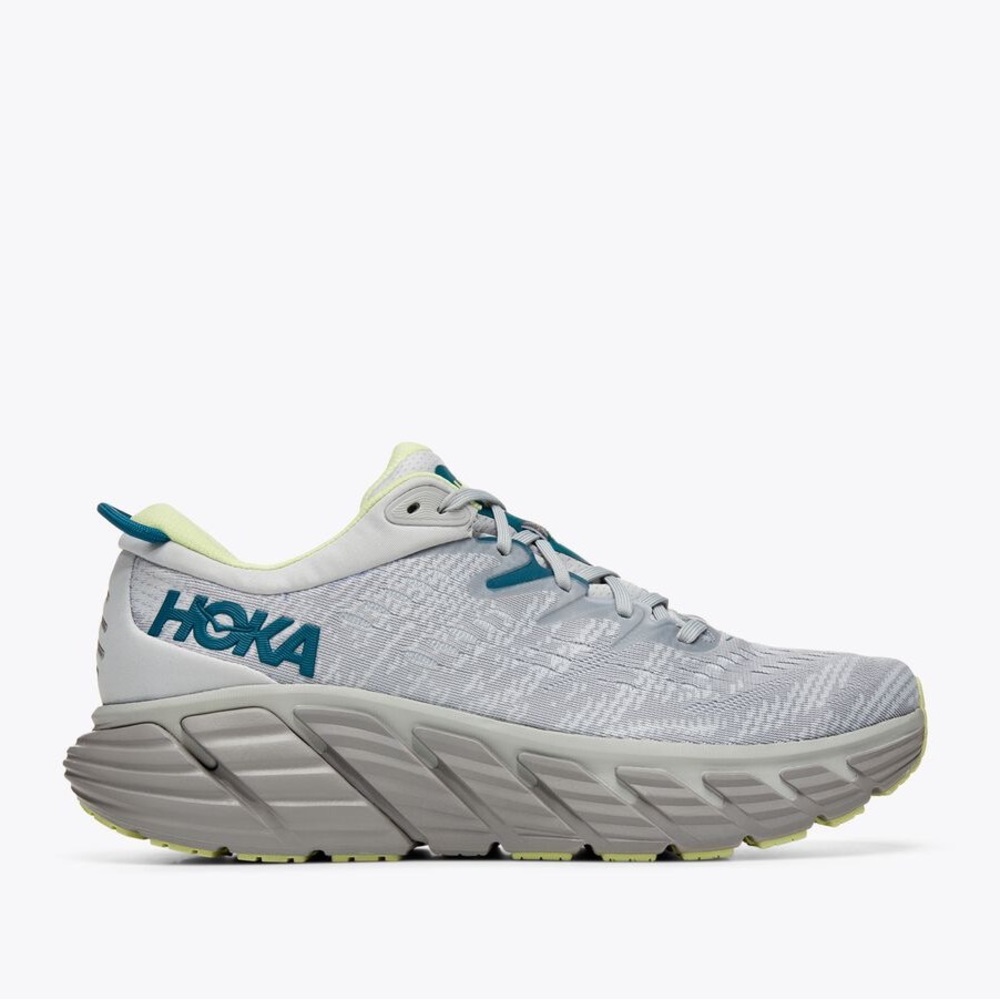 HOKA Gaviota 4 in Harbor Mist Butterfly Grey Everyday Running Sneaker